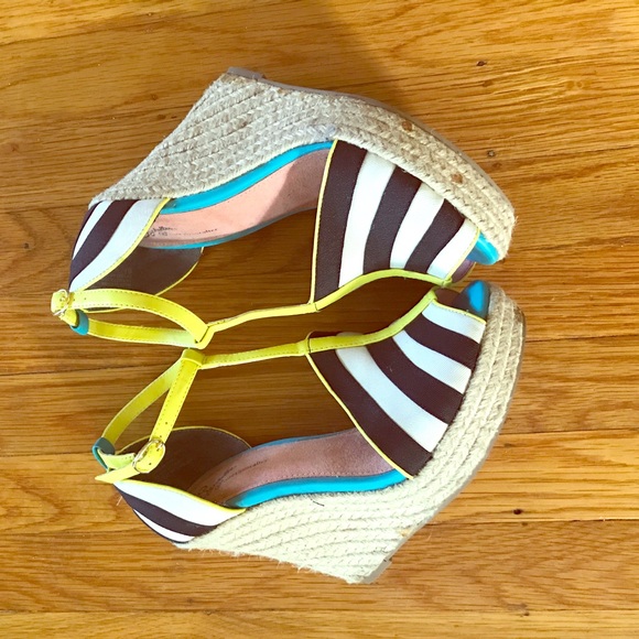 Seychelles Stripe Espadrille Platform Wedge - Picture 3 of 4